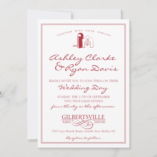 Barn Wedding-inbjudan Inbjudningar (Framsida)