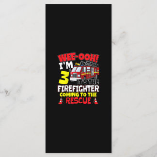 Barn WEE-OOH! Im 3 Firefighter Fire Lastbil Gift Meny