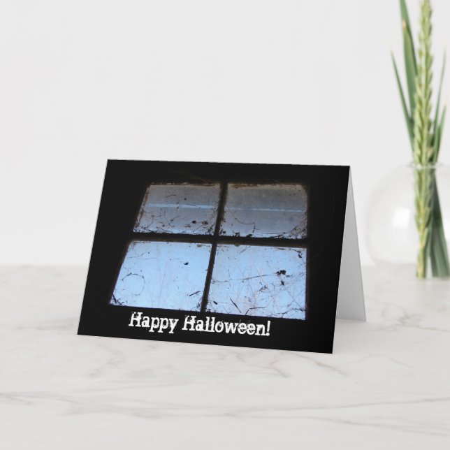Barn Window Halloween Kort (Framsida)