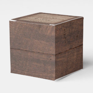 Barn Wood and Birch Landsbyggsbröllop Favor Box Presentaskar