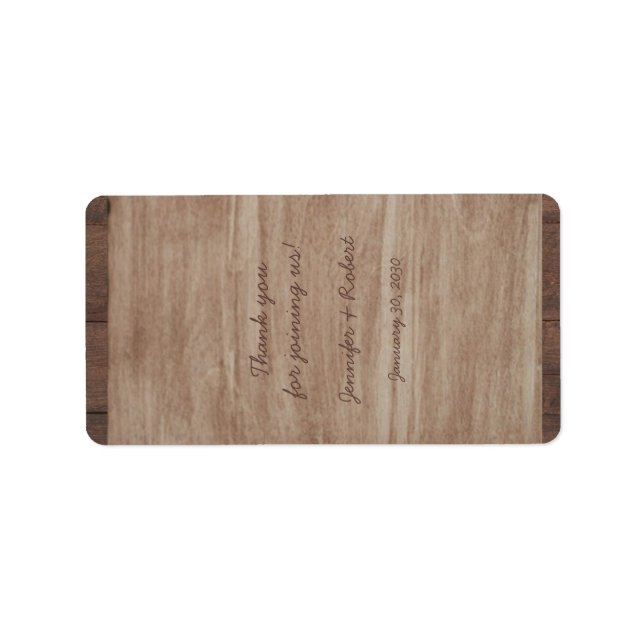 Barn Wood and Birch Landsbyggsbröllop Lip Balm Lab Adressetikett (Framsidan)