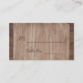 Barn Wood and Birch Landsbyggsbröllop Place Cards Placeringskort