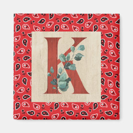 Barn Wood & Bandana Brev K Magnet