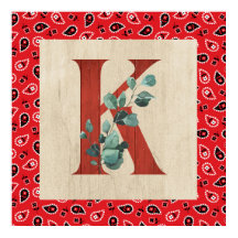 Barn Wood & Bandana Brev K