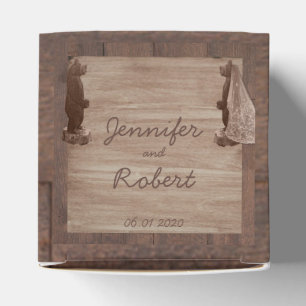 Barn Wood Bears Landsbyggsbröllop Favoritbox Presentaskar