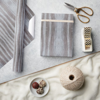 Barn Wood Grått Grått Black Lodrät Stripe Presentpapper