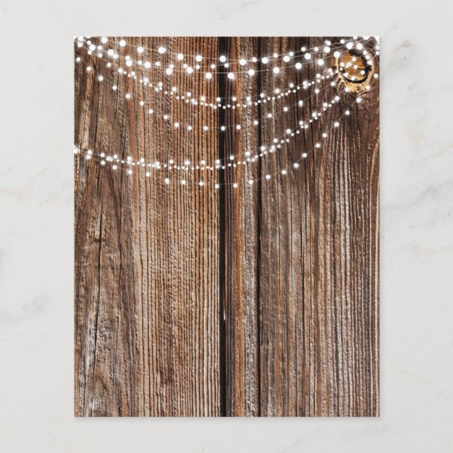 Barn Wood & Ljus Rustic Scrapbook Papper (Framsida)