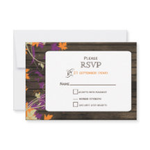 Barn wood Rustic plum löv faller bröllopsOSA