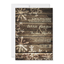 Barn Wood Snöflingor Rustic Winter Wedding