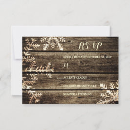 Barn Wood Snöflingor Rustic Winter Wedding OSA