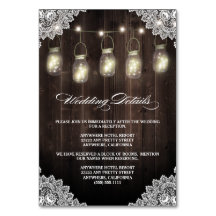 Barn Wood Snöre Mason Burk Bröllop