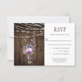 Barn Wood Violet Lavender Flowers Mason Burk OSA Kort
