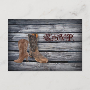 Barn Wood Western Cowboys bröllop OSA svar