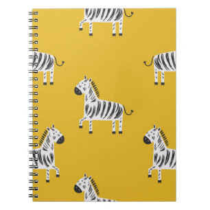 Barn zebra: Sömlös rolig mönster Anteckningsbok