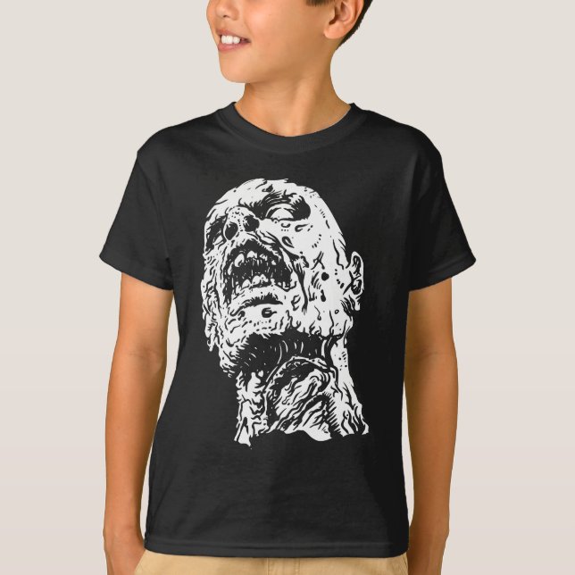 Barn Zombie-skräcktröja - vandrande död T-shirt (Framsida)