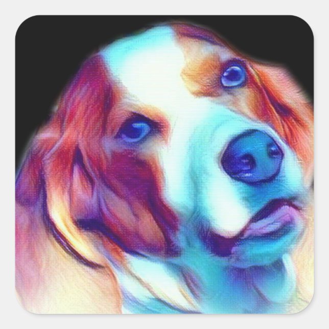 Barnaby Fyrkantigt Klistermärke (Framsida)