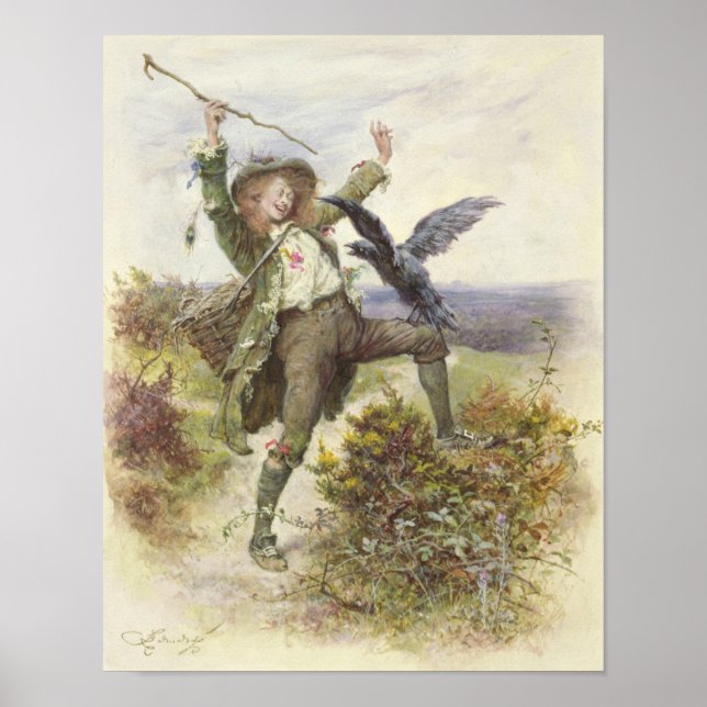 Barnaby Rudge och Raven Grip Poster (Framsidan)