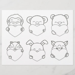 Barnaktivitet - Tecknad - färgningssida för animer