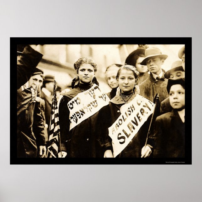 Barnarbetarprotest i New York 1909 Poster (Framsidan)