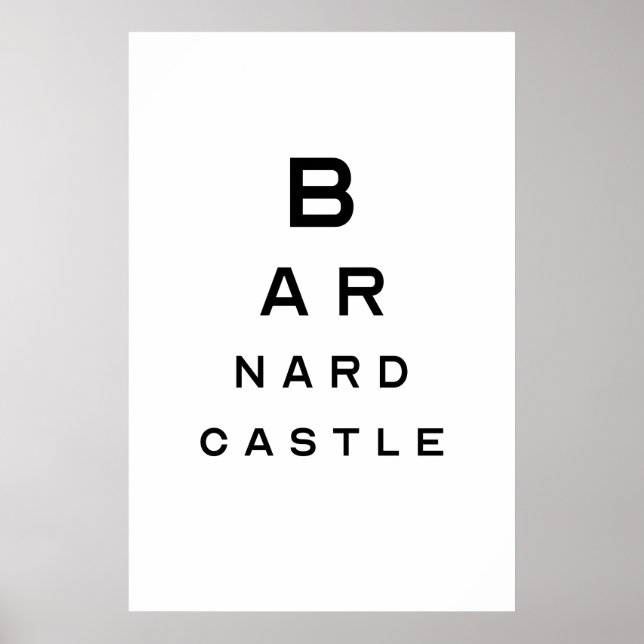 Barnard Castle Öga Test Poster (Framsidan)