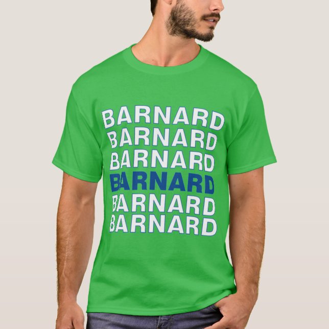 Barnard College NYChank You Font Design boy T Shirt (Framsida)