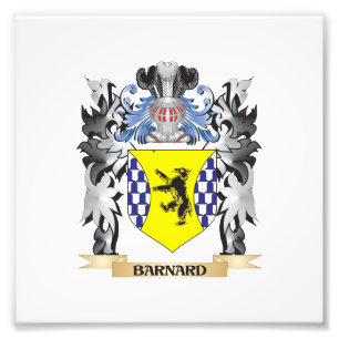 Barnard vapensköld - familjvapensköld fototryck