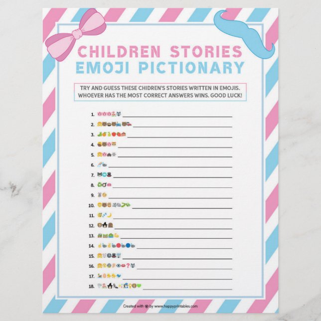 Barnartikel [Gender Surprise} Brevhuvud (Framsida)