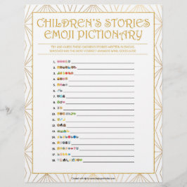 Barnartiklar Emoji Pictionary [Golden Linjer] Brevhuvud