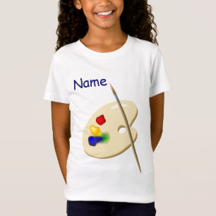 Barnartist Palette Girls Rosa Baby Doll T Shirt