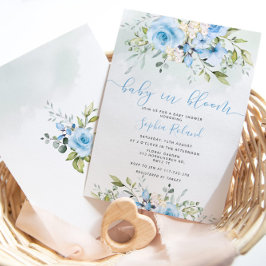 Barnbaby i blom baby shower inbjudan