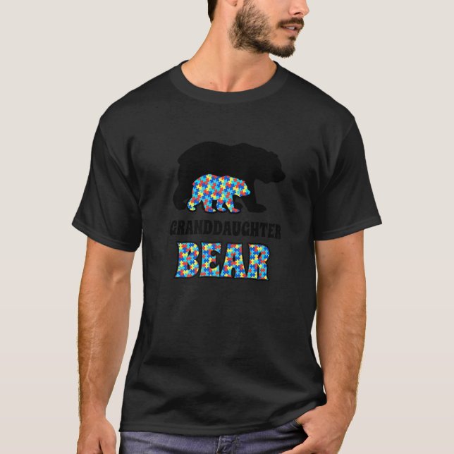 Barnbarn Björn Autism Medvetenhet T Shirt (Framsida)