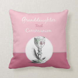 Barnbarn Första Kommunion Rosa, Kalk Kudde