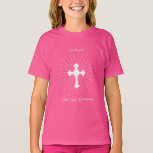Barnbarn Första Nattvarden Guld Look Kors T Shirt