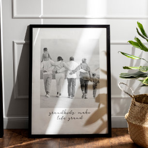 Barnbarn gör den stora Anpassningsbarna i Porträtt Poster