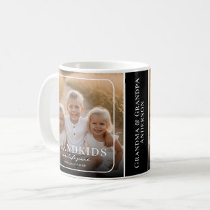 Barnbarn gör livet fantastiskt anpassad bild far- kaffemugg