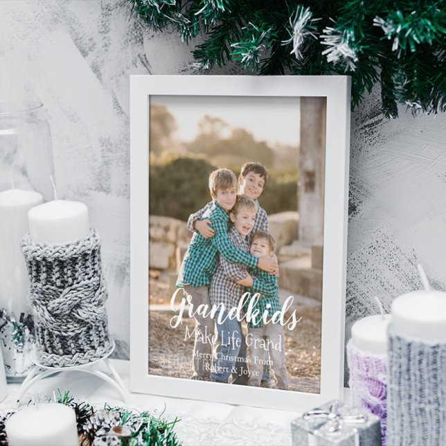 Barnbarn gör livet stort helg vykort (Skapare uppladdad)