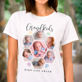 Barnbarn Gör Livet Underbart Anpassad 7 Foto Colla T Shirt