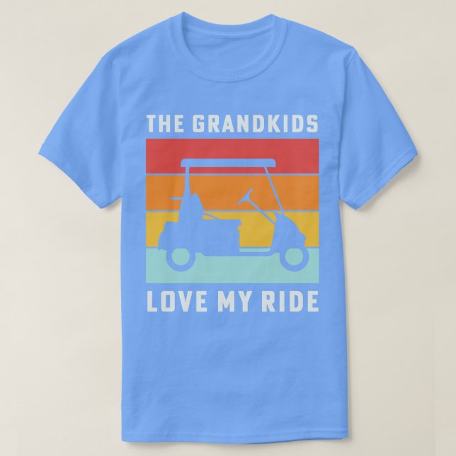 Barnbarn Kärlek Min Ride Pension Golf t Shirt (Design framsida)
