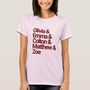 Barnbarn List Fem Grandchildren Burgundy T Shirt
