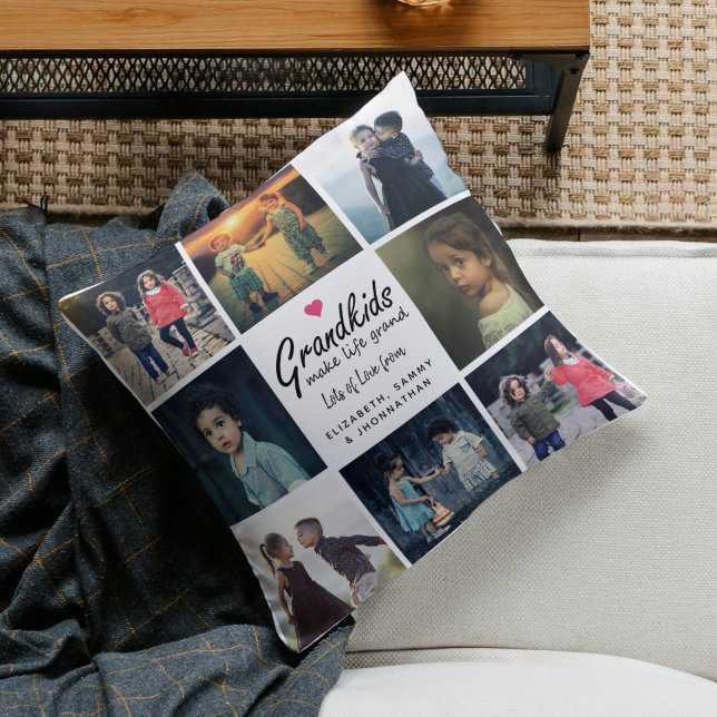 Barnbarn Make Life Grand 8 Anpassningsbar Photo Co Kudde (Skapare uppladdad)