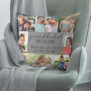 Barnbarn Make Life Grand 8 Photo Grått Anpassning Kudde
