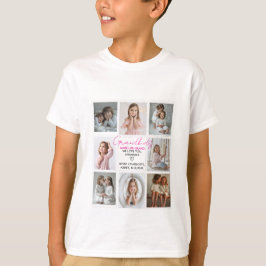 Barnbarn Make Life Grand Grandma 8-Photo Anpassnin T Shirt