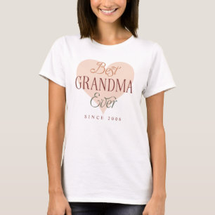 Barnbarn Namn Years Best Grandma Now T-Shirt