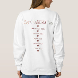 Barnbarn Namn Years Best Grandma Now T-Shirt