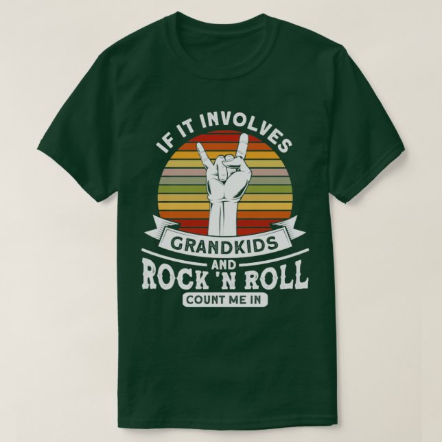 Barnbarn och rock n Roll Rock n Roll Guitar T Shirt (Design framsida)