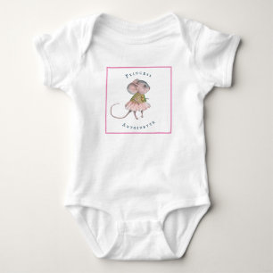 Barnbarn Rosa Blue Girly Råtta Mouse Personal Prin T Shirt