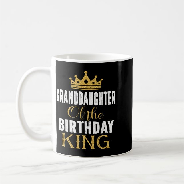 Barnbarn till födelsedagens kung födelsedagspresen kaffemugg (Vänster)