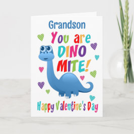 Barnbarns Alla hjärtans dag dinosaurie Kort