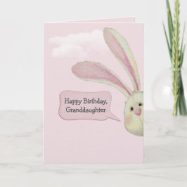 Barnbarnsbarnsdags Bunny På Rosa Kort
