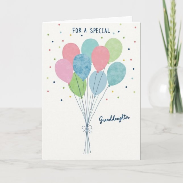 Barnbarnsbarnsdagsballonger Kort (Framsida)